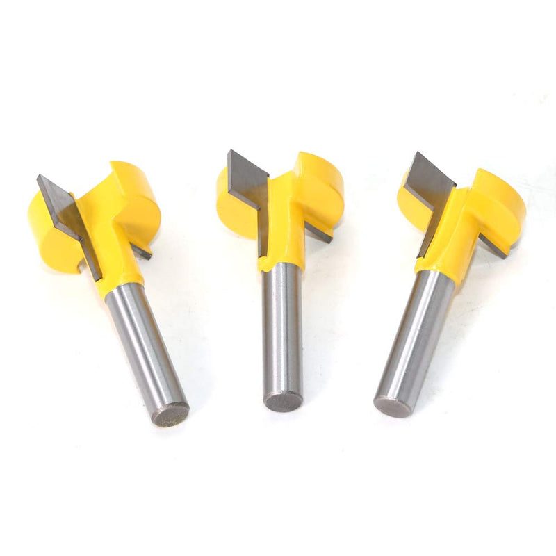 WSOOX 3 pieces T-slot cutter T-slot & T-track slotting cutter router bit set with 8 mm shank