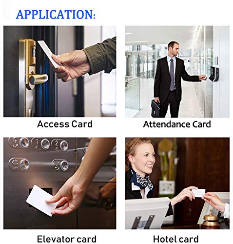LEXI 20pcs Rewritable UID Smart Card, 13.56MHz Changeable RFID PVC Blank Card for 1K S50 MF1 Mi-fare Door Access Control, Block 0 Sector White