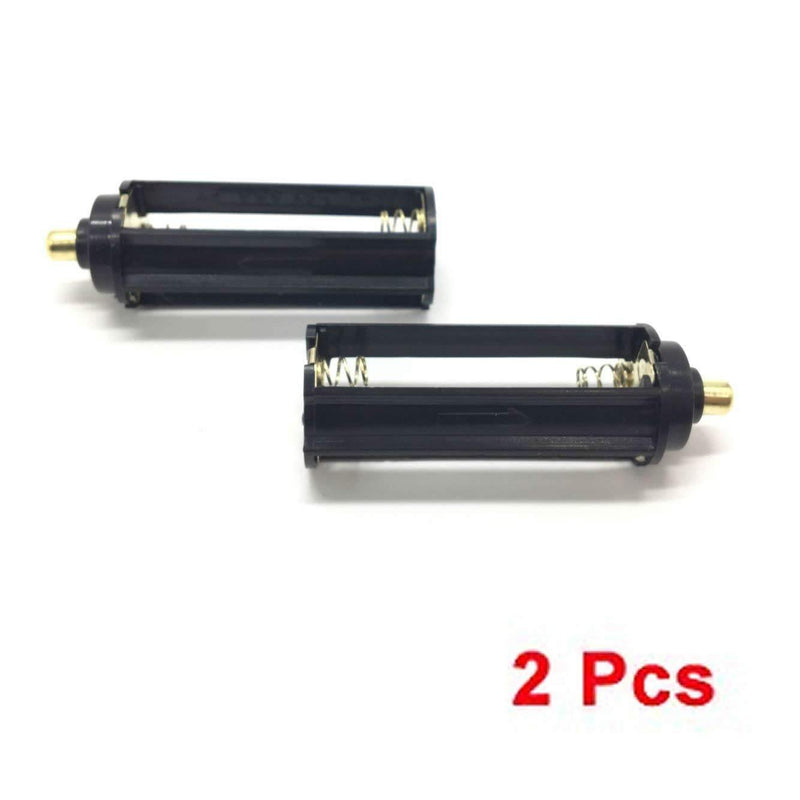Cafurty 2Pcs Black Battery Holder for 3 x 1.5V AAA Batteries Flashlight Torch - 2 Pack