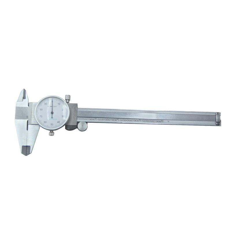 HFS (Tm) 0-6" ; 4 Way DIAL Caliper 0.001" Shock Proof New ; Plastic CASE