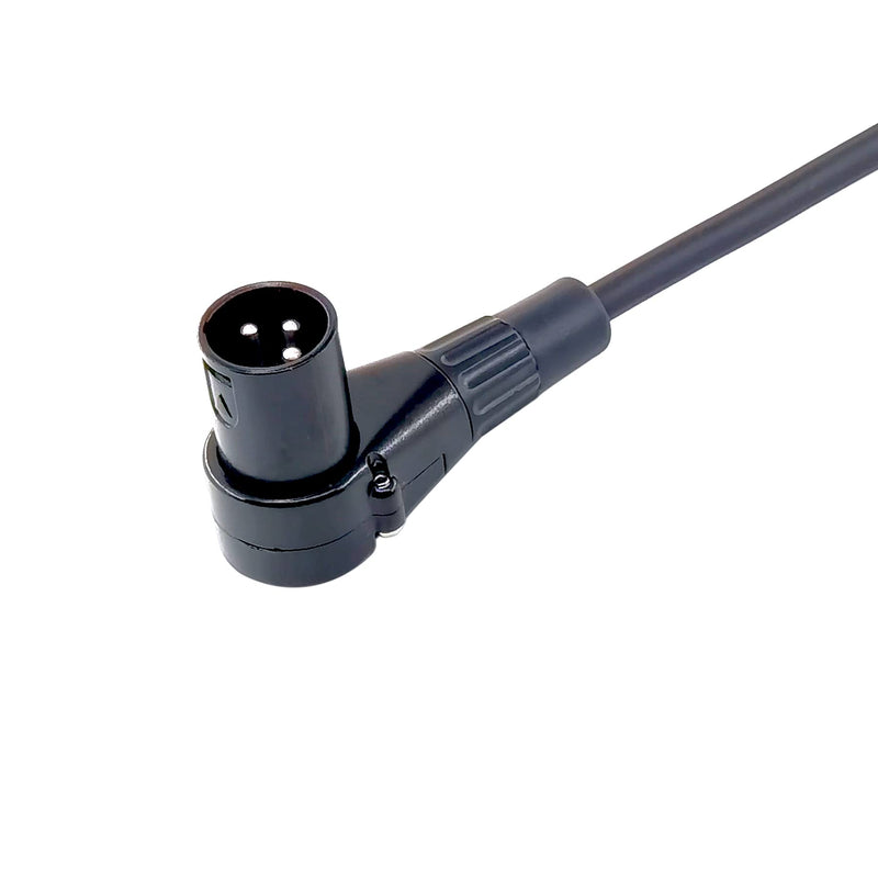 WJSTN Right Angle Male XLR to 3.5mm Adapter,3.5mm (1/8 Inch) TRS to XLR Stereo Male to XLR Male Cable (6 inches) 6 inches