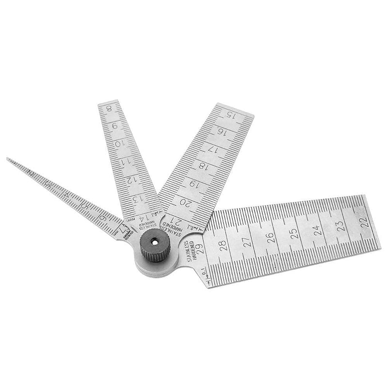 1 Set Taper Gage High Precision Stainless Steel Wedge Feeler Hole Taper Gauge Ruler Measuring Tool