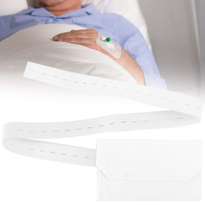 Peritoneal Dialysis Belt, Adjustable Peritoneal Tube Protection With Adjustable Button Dialysis Catheter Fastener(Bianco) Bianco