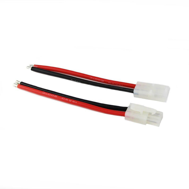 OliYin 3pairs Tamiya Plug Male Female Connector Adapter Cable 14awg 10cm for RC Car Lipo Battery Charge(Pack of 3)