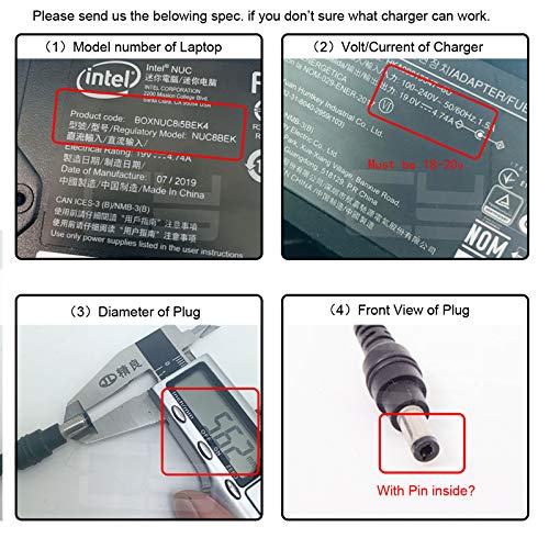 Cablecc USB 3.1 Type C USB-C to DC 20V 5.5 2.5mm & 2.1mm Power Plug PD Emulator Trigger Charge Cable for Laptop DC 5.5-2.5MM