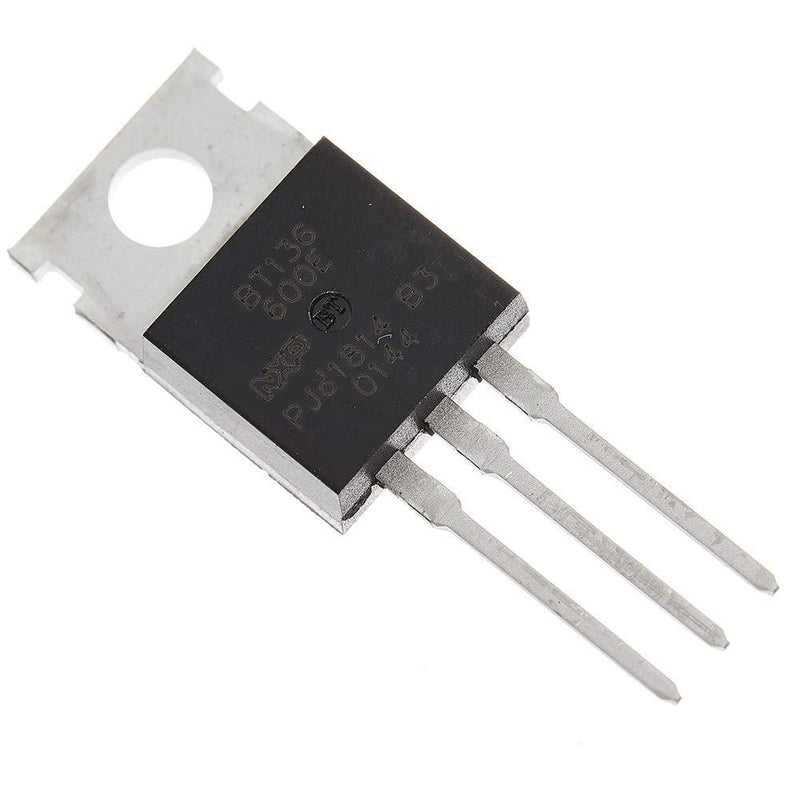 Bridgold 10pcs BT136-600E BT136-600 BT136 TriacThyristor, Gate Trigger 4A/600V, Through Hole, TO-220AB