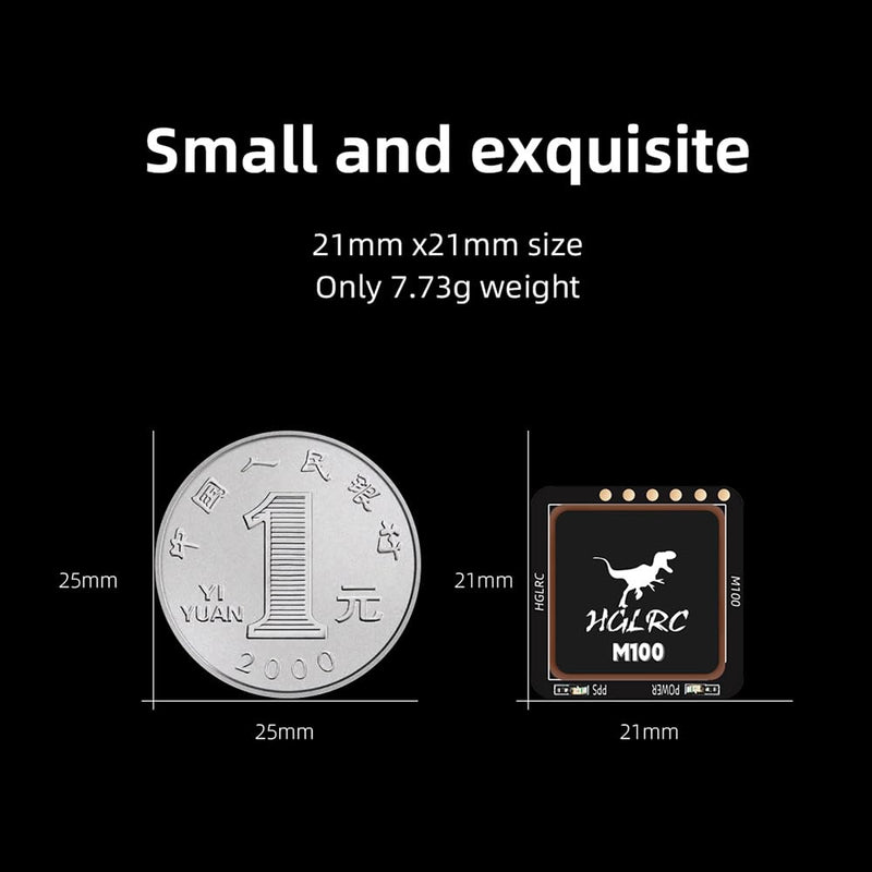 HGLRC M100-5883 GPS Module, Upgraded 10th Generation Chip with Compass for UBLOX Compatible with FPV Fixed-Wing UAV