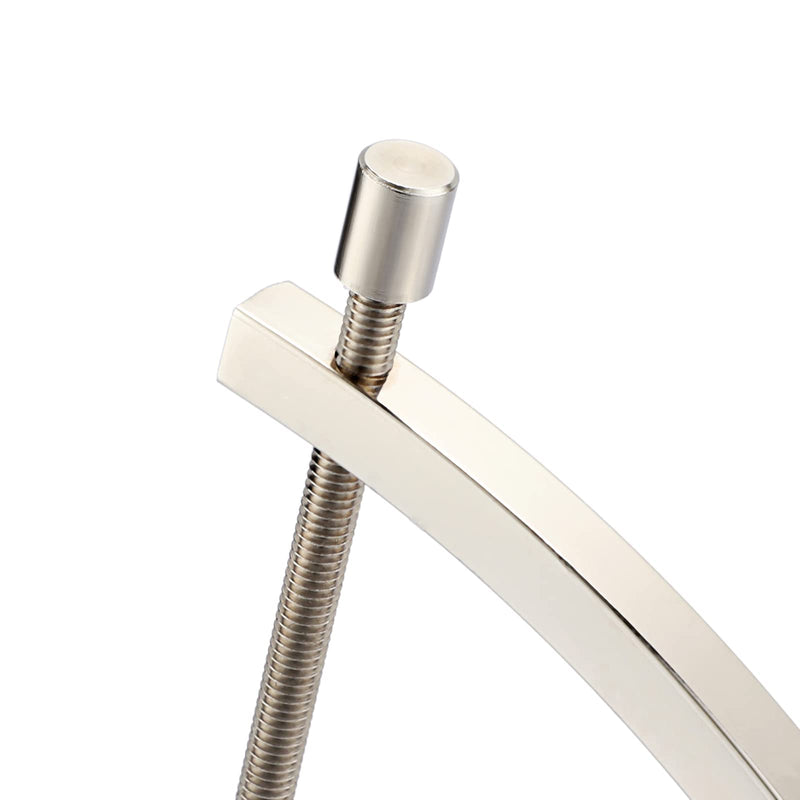 JuxYes Golden Toned Sphere Holder Caliper Stand, Hold 1-1/2 to 5, Caliper Style Display Stand for Mineral, Ornament, Gem, Shell, Coin, etc M
