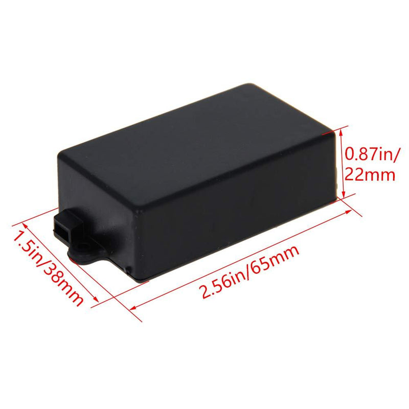 Fielect 10Pcs Dustproof Electronic Junction Box Plastic Enclosure Project Box with Ear for Electronic Projects ABS Black 2.56" x 1.50" x 0.87" 10pcs 65x38x22mm