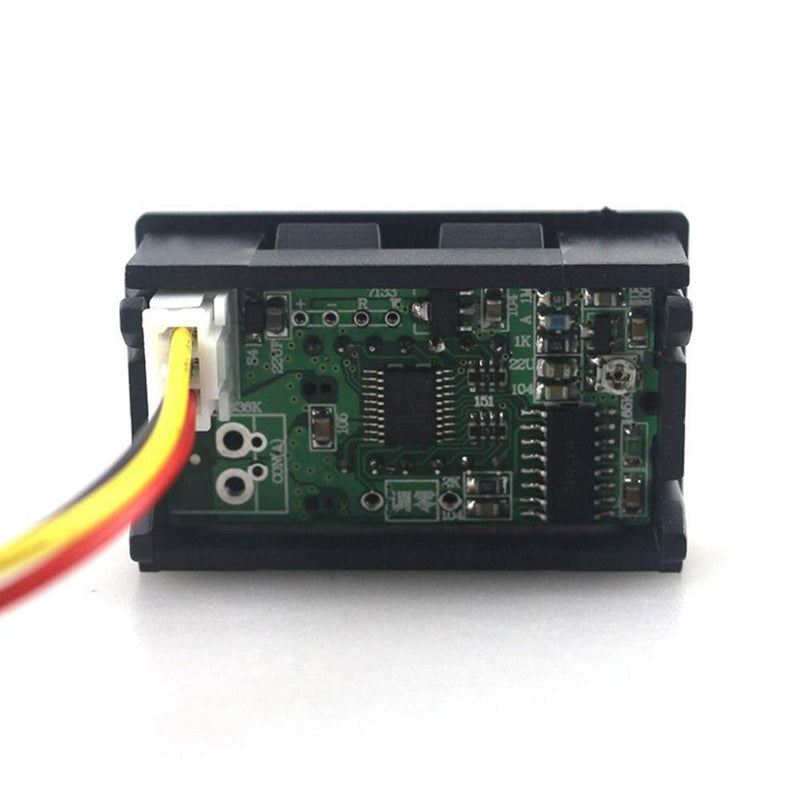 Eaglerich Car LED Display Digital Voltmeter DC 4-30V 0.36" 5 Digit Voltage Panel Meter Red 3 Wires For Electromobile Motorcycle Car