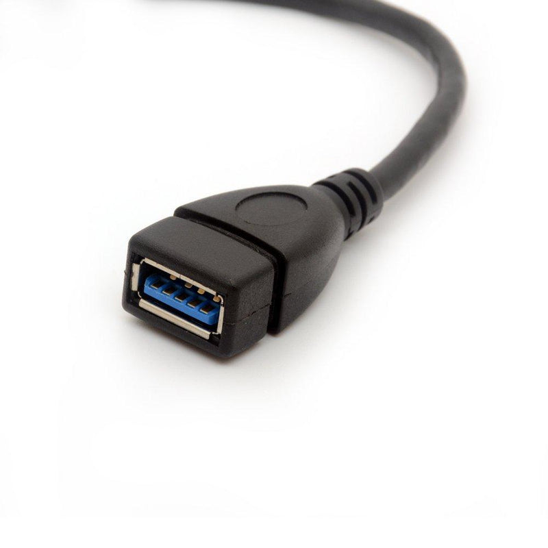 BSHTU USB 3.0 Extension Cable Angle 90 Degree Adapter Type A Male to Female High Speed Connection, Super Fast 5Gbps Data Transfer Sync Charger Lead (Right)
