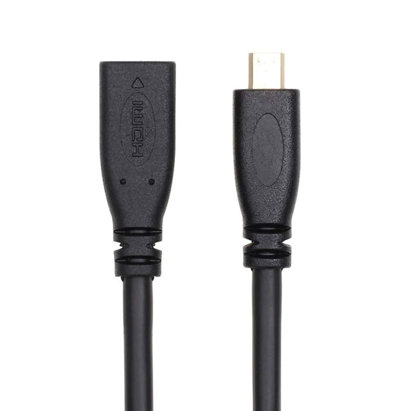 CY 30cm HDMI 1.4 Type D Micro HDMI Male to Micro HDMI Female HDMI Extension Cable