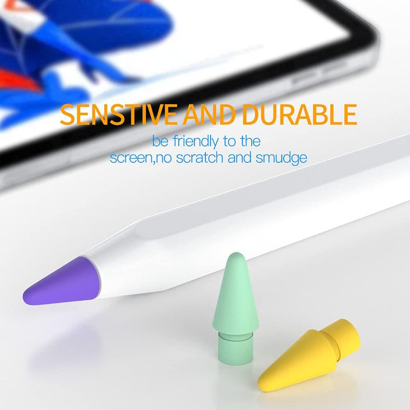 AWINNER Pen Tip Compatible with Apple Pencil Tips 1st & 2nd Generation Color Nib (Red/Yellow/Purple/Pink/Cyan) Red/Yellow/Purple/Pink/Cyan