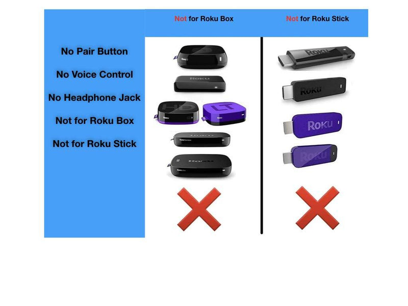 New Remote Replaced for Sharp Roku TV LC-32LB481U LC-43LB481U LC-50LB481U LC-55LB481U