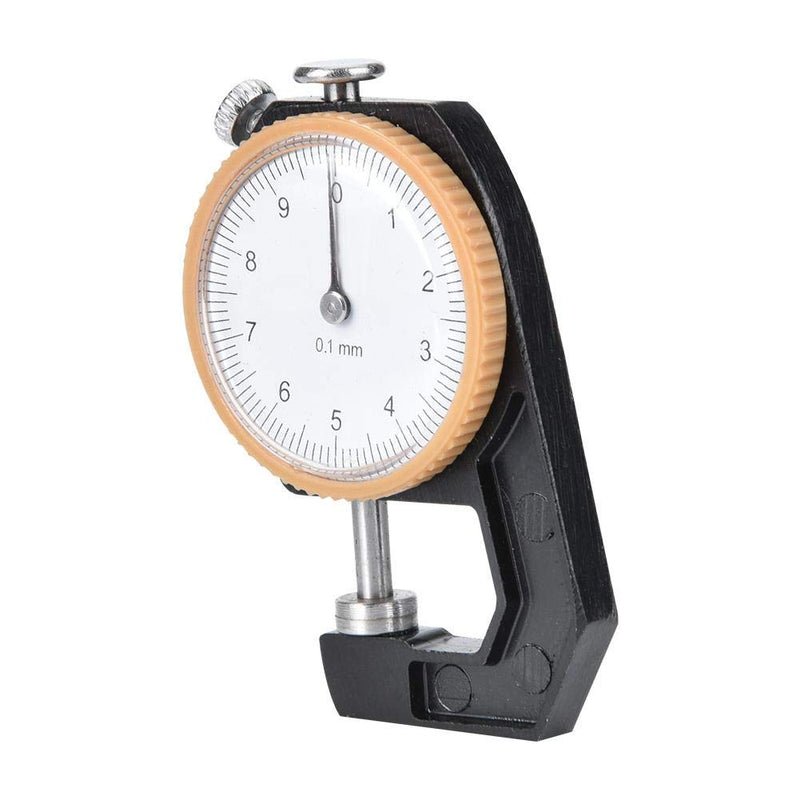 0~10mm Thickness Gauge, Flat Head Thickness Tester Dial for Leather Cloth Measuring Accuracy 0.1mm