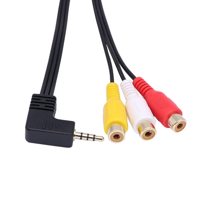 3.5 mm to RCA AV Camcorder Video Cable,3.5mm Male to 3RCA Female Plug Stereo Audio Video AUX Cable for Smartphones,MP3, Tablets,Speakers,Home Theater (3.5 Male to 3RCA Female 0.15m)â€¦ 3.5 Male to 3RCA Female 0.15m