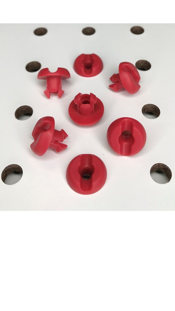 Pegitz Pegboard Peg Locks 50PCS (1/8 inch, Red) 1/8 Inch