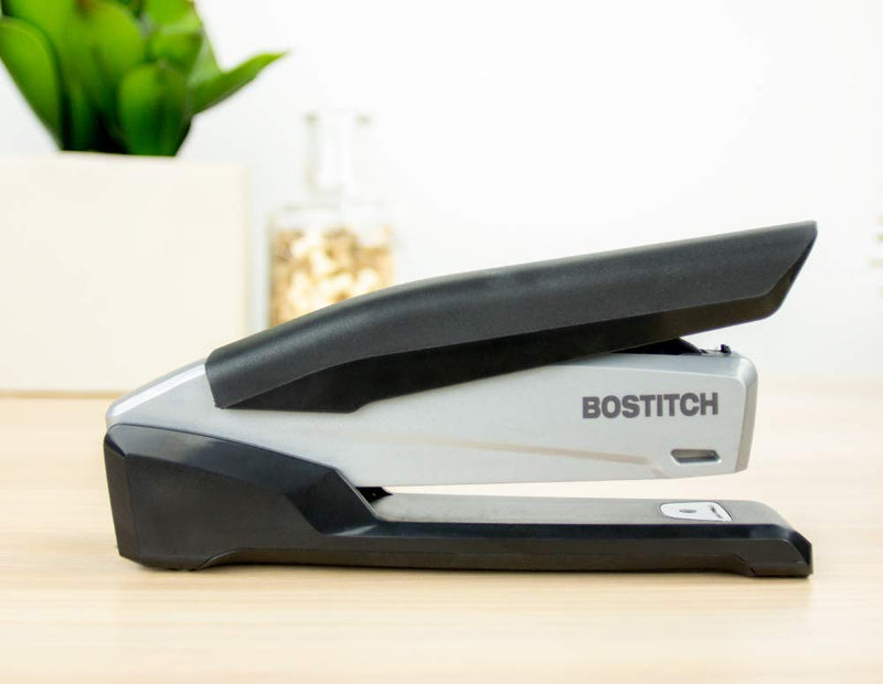 Bostitch Executive Stapler - 3 in 1 Stapler - One Finger, No Effort, Spring Powered Stapler, Black/Gray (INP20), 20 Sheets