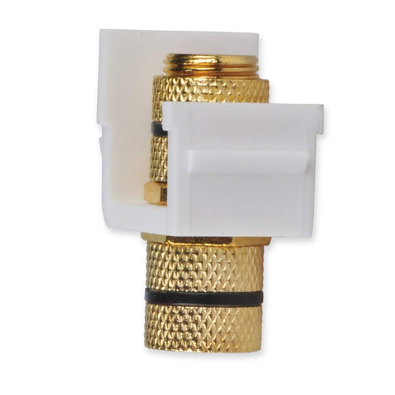 Besmelody Speaker Post Snap-in Banana Keystone Jack - White, 10pcs