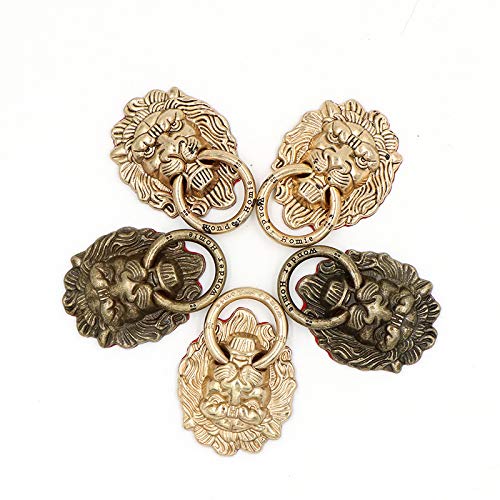 Tvoip 3Pcs Phone Holder Metal Lion Mobile Phone Ring Stand Universal Desktop Bracket Plating Retro Style Lion Head Finger Holder Buckle
