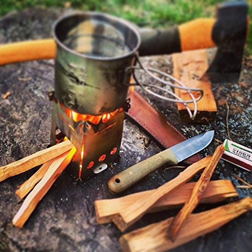 Emberlit Fireant,Titanium, Multi-fuel Backpacking Stove Great for Camping and Survival