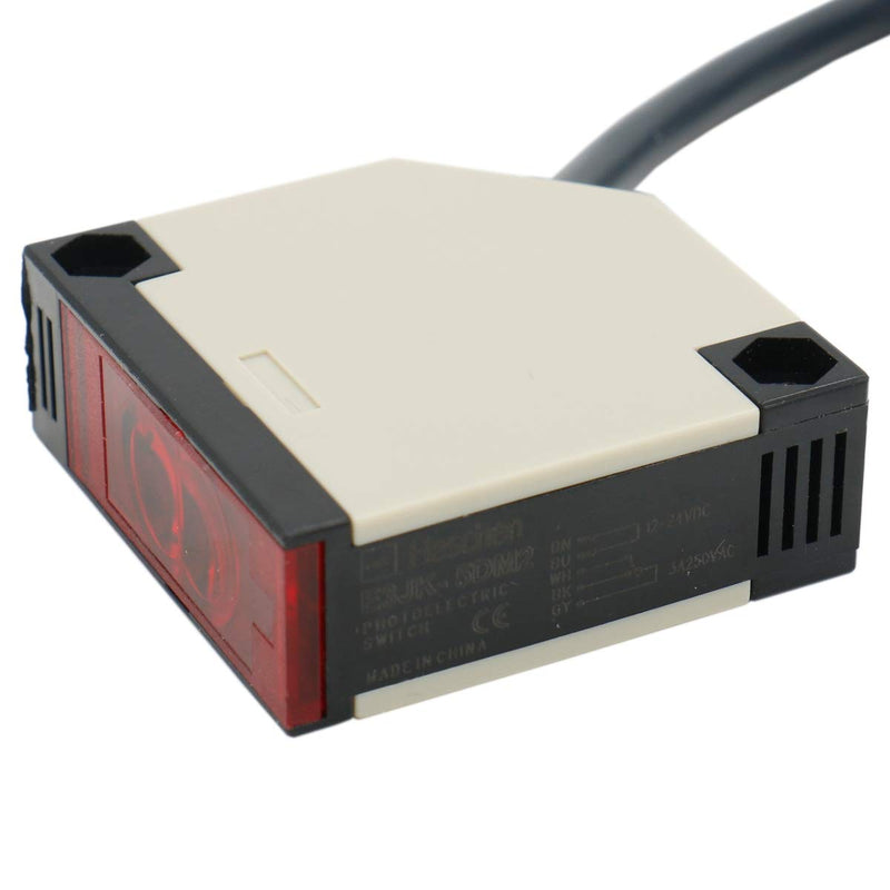 Heschen Photoelectric Sensor Switch E3JK-5DM2-5L DC12-24V Bijection Type Detection Distance 5 Meter