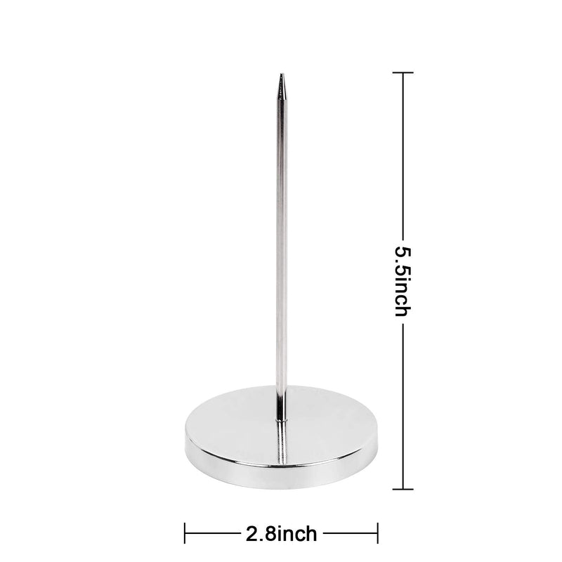 2PCS Bill Fork, Rod Paper Holder Spike, Stainless Steel Check Bill Holder, Memo Holder Spike