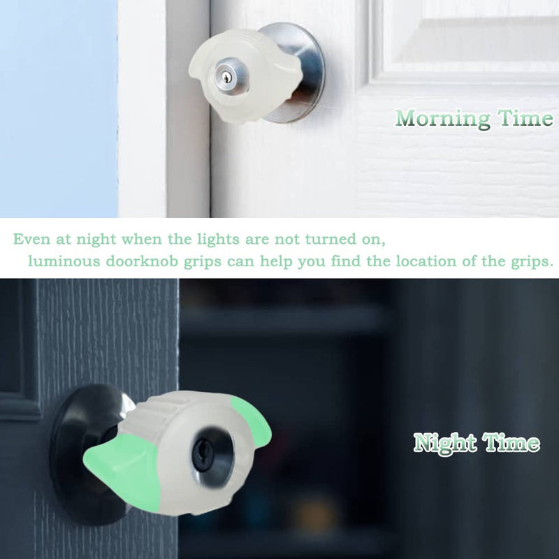 Silicone Doorknob Grips for Arthritis Elderly Disabled - Easy Open Door Living Aid, Fluorescent, 4PCS