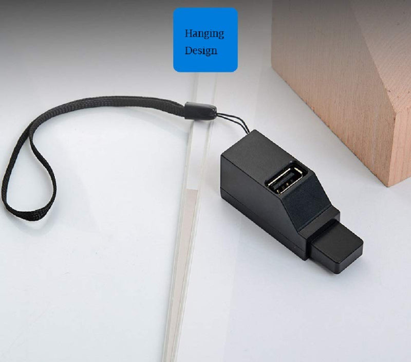 EXKOKORO 3-Port USB 3.0/2.0 Data Hub, 2 x USB2.0/1 x USB 3.0 Mini Portable Fast High Speed USB Splitter Hub Transfer, Compatible with PC Notebook Laptop Computer Mac Linux Windows