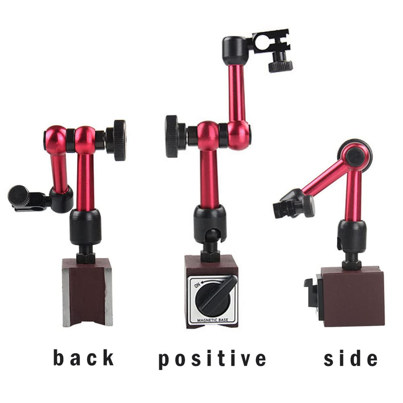 Oudtinx Red Adjustable Magnetic Base Holder for Digital Dial Indicator