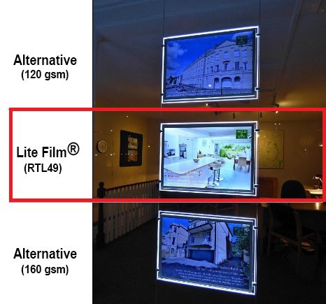 RTL49 - 10 sheets of 11" x 17" - Translucent Backlit Film sheet / Back Lit Paper Displays, Excellently printable with all Inkjet printers & Laser Copiers