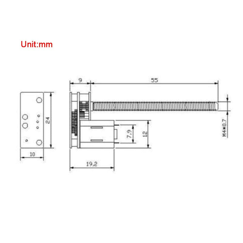 DC 6V/12V Long Thread Gear Motor Electronic Gear Motor for Car Model Robot Electronic Toys and Crafts (6V 1000RPM) 6V 1000RPM