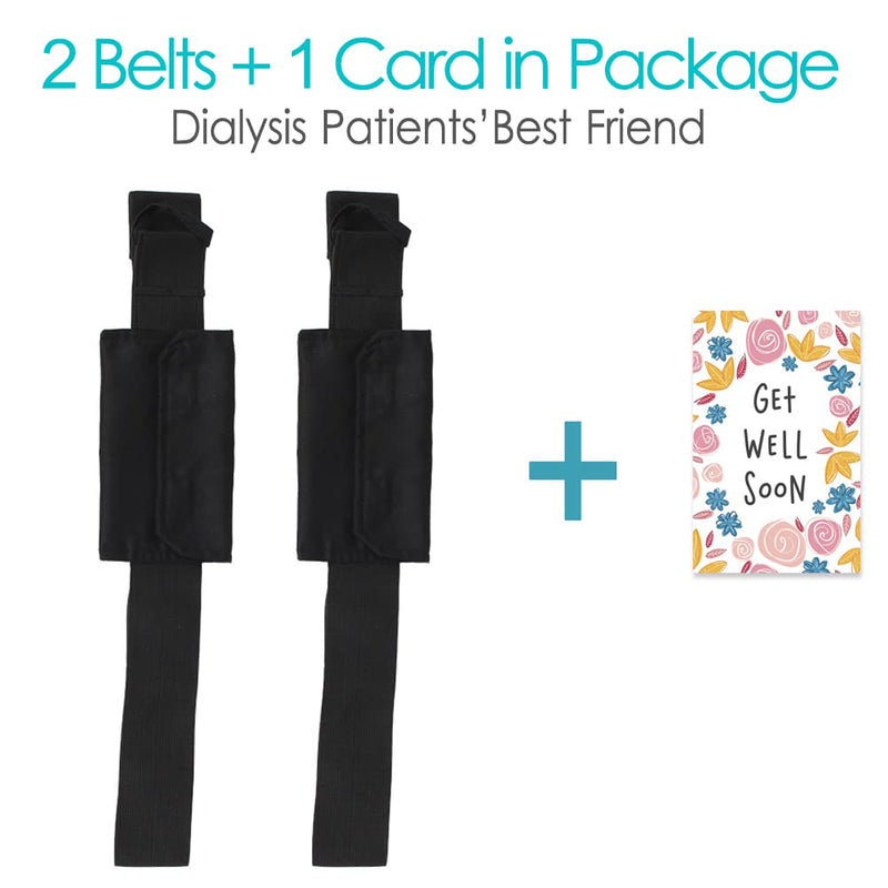 [2 Pack] Peritoneal Dialysis Belt Comfortable Cotton PD Catheter G-Tube Feeding Tube Peg Holder Dialysis Accessories for Stomach Women Men Adults Black Medium (Pack of 2)