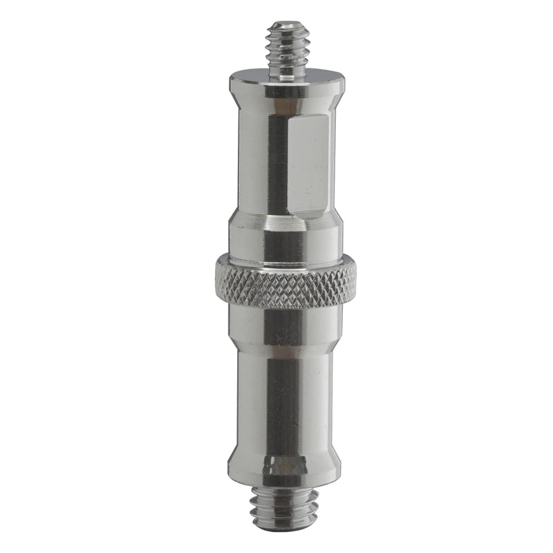 Alluneitter 2 Pieces Standard 1/4 to 3/8 inch Metal Male Convertor Threaded Screw Adapter Spigot Stud for Studio Light Stand, Hot Shoe/Cold Shoe Adapter, Ball Head, Wireless Flash Receiver, Trigger