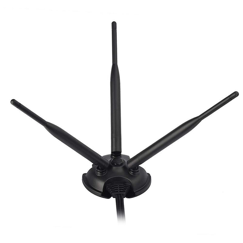 Eightwood 2.4GHz 5GHz Dual Band WiFi Antenna, 3 RP-SMA Male Antenna Magnetic Base for PC Desktop Computer, WiFi Wireless Router, Mobile Hotspot, PCI PCIe WiFi Card, External WiFi USB Adapter