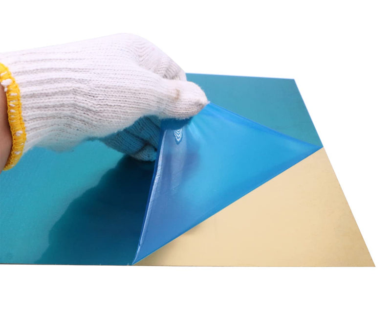 Daseyyue 1 Pcs C280 Brass Sheet, 12" x 12", 24 Gauge(0.02"/0.51mm) Thickness, No Scratches, Protective Film on Both Sides