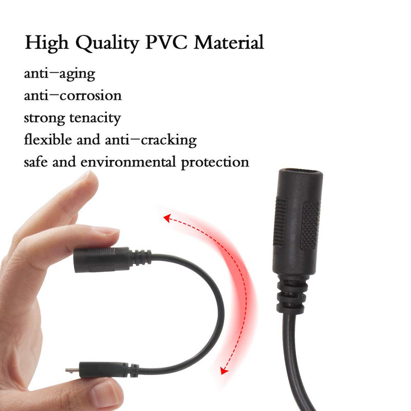 5PCS DC 5.52.1mm Female to Micro USB Male Connector Adapter 5V Power Cable