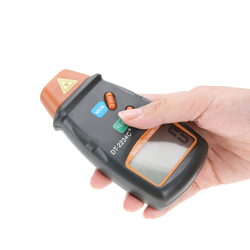 Digital Tachometer, DT-2234C + Non-Contact Digital LCD Photo Tachometer Mini RPM Tester Meter Clear LCD display, high measurement accuracy