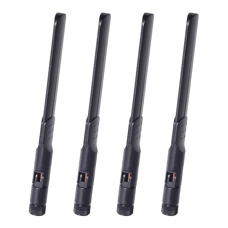 Bingfu Dual Band WiFi 2.4GHz 5GHz 5.8GHz 8dBi MIMO RP-SMA Male Antenna (4-Pack) for WiFi Router Wireless Network Card USB Adapter Security IP Camera Video Surveillance Monitor 4-Pack