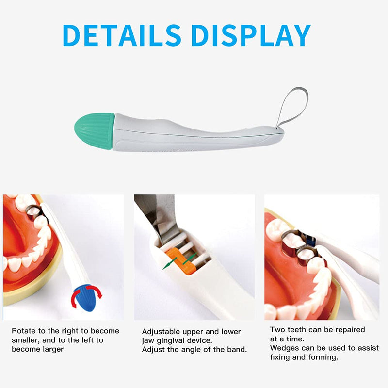 Dental Matrix Band, 50pcs Momar Restoration Matrix-Profecto Sectional Matrix Ring System Adjust (6MM-Curved) 6MM-Curved