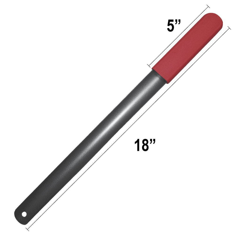 Red Grip Powder Coated Steel Shoehorn 18 Inch