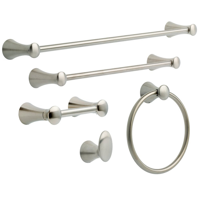 DELTA Lahara Towel Bar, SpotShield Stainless Steel Bathroom Towel Holder, Bathroom Accessories, 73818-SS 18 Inch Brilliance Stainless Steel