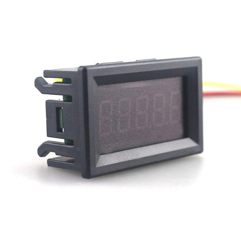 Eaglerich Car LED Display Digital Voltmeter DC 4-30V 0.36" 5 Digit Voltage Panel Meter Red 3 Wires For Electromobile Motorcycle Car