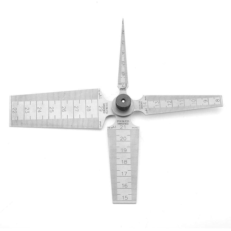 1 Set Taper Gage High Precision Stainless Steel Wedge Feeler Hole Taper Gauge Ruler Measuring Tool