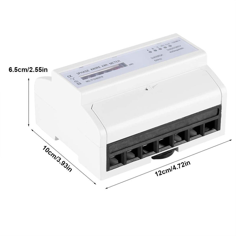 Electric Meter KWh Meter 3 Phase 4 Wire LED DIN-Rail Electricity Power Consumption Wattmeter Energy Meter 20(80) A XTM1250S-U