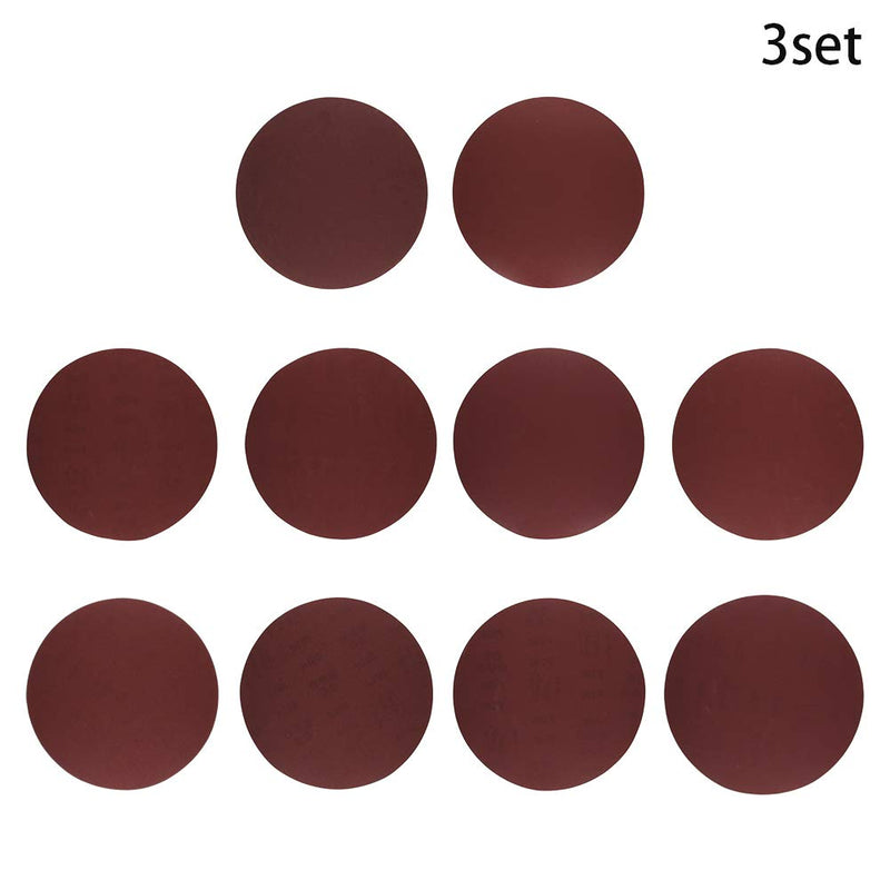 10-inch 250mm 120#/180#/240#/320#/400#/600#/800#/1000#/1500#/2000# Sanding Discs Self Stick Adhesive Back Aluminum Oxide Sandpaper 30pcs, (Bettomshin)