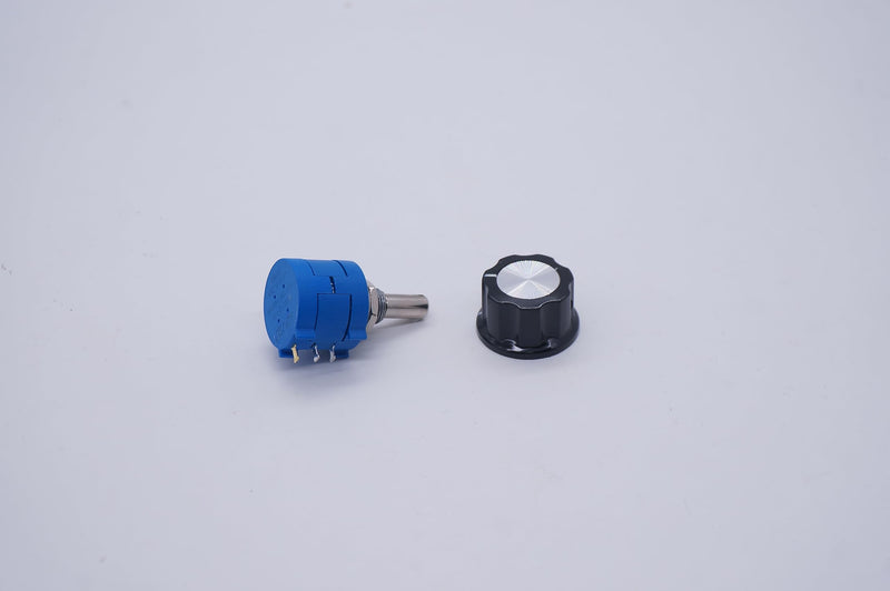Taiss/2pcs potentiometer 10k Ohm 10-speed rotary wire, precision multi-gang wire, adjustment resistor + 2pcs button 3590S-2-103L