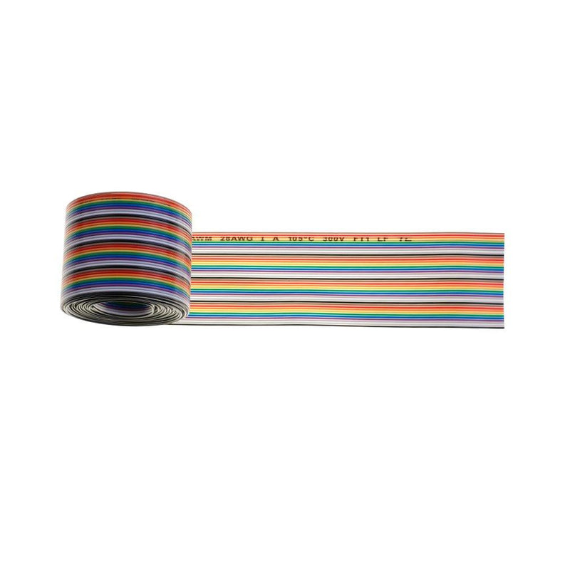Eowpower 2M 40Pin 40Way Rainbow Color Flat Ribbon Cable IDC Wire Cable