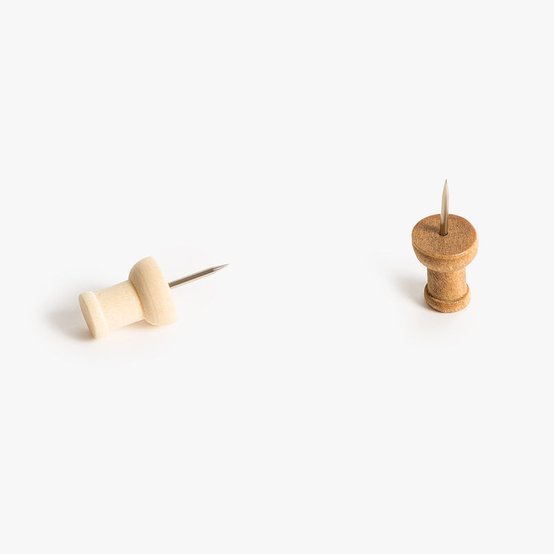 U Brands Standard Wooden Push Pins Set, Office Supplies, 150 Pieces