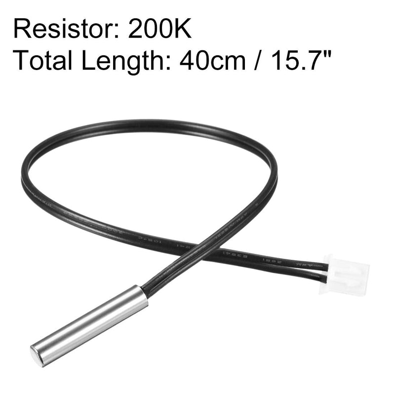 uxcell 200K NTC Thermistor Probe 15.7 Inch Stainless Steel Sensitive Temperature Temp Sensor for Air Conditioner